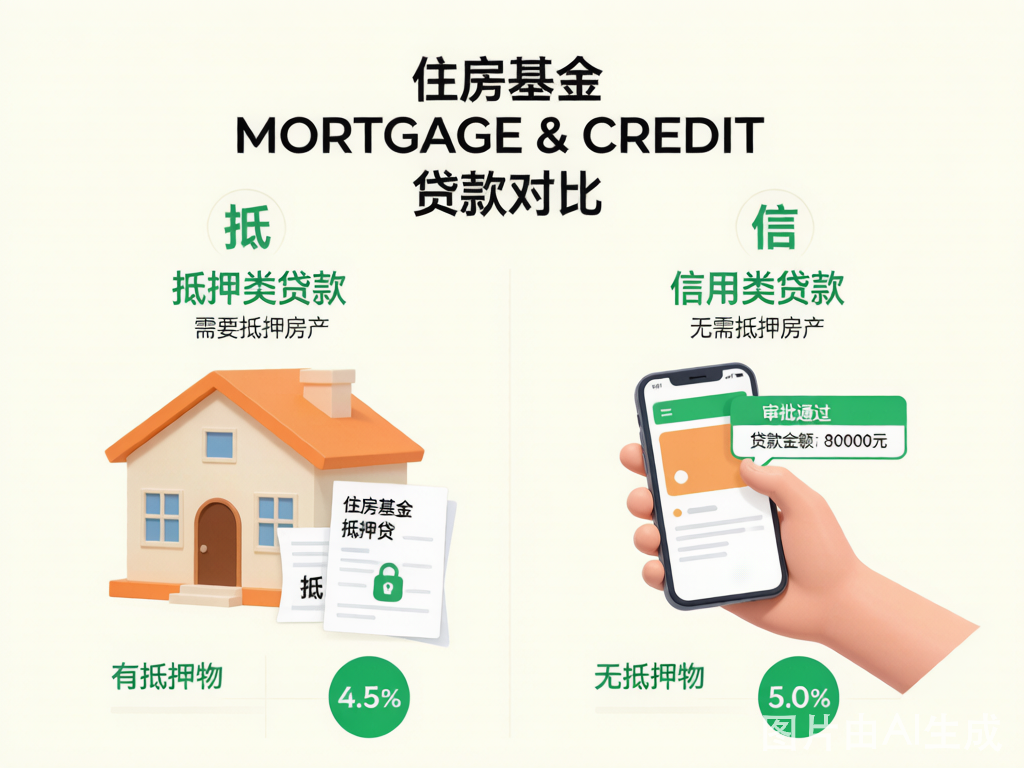 公积金房贷与公积金信用贷对比