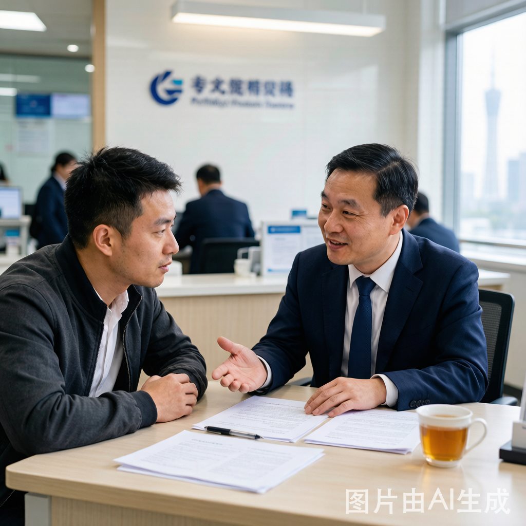 银行客户经理和个体户老板交谈