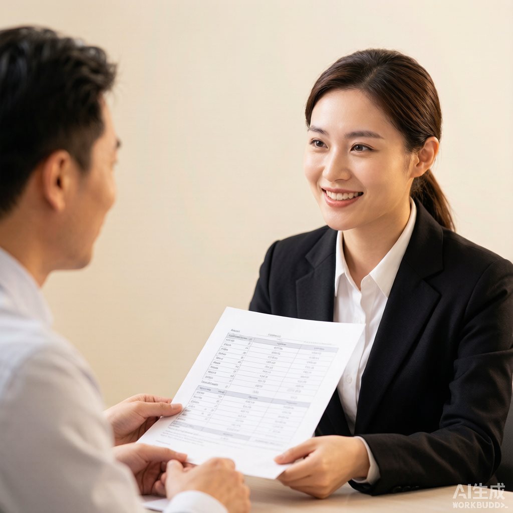 银行顾问展示利率对比表